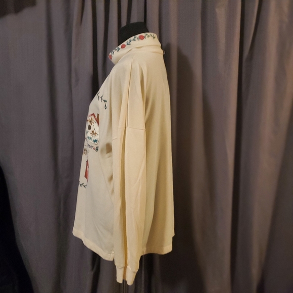 Vintage Holiday Time Plus Size 4 Seasons Turtleneck Sweatshirt Grandma 20W - Picture 3 of 8